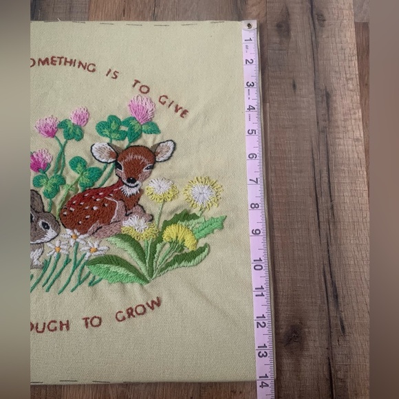 Vtg. Completed Needlepoint Columbia Minerva Erica Wilson “To Love Something - Picture 3 of 12